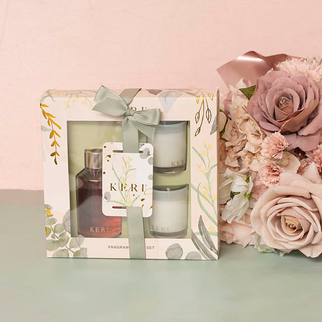 Candle & Diffuser Gift Set - Vanilla & Peach Blossom