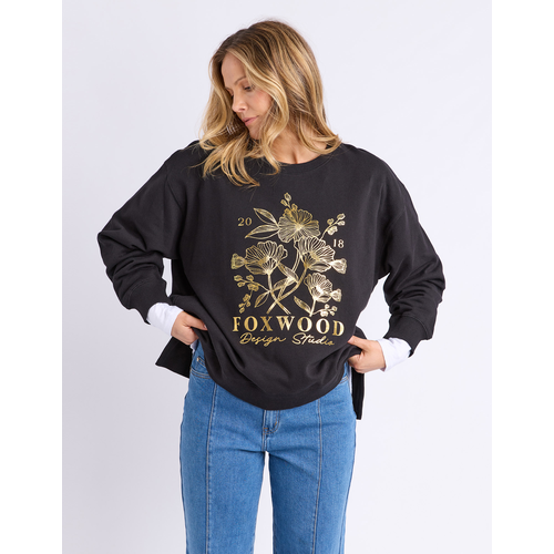 Fleur Charm Crew from Foxwood - Black/Gold