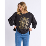 Fleur Charm Crew from Foxwood - Black/Gold