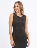 TESSA METALLIC KNIT DRESS