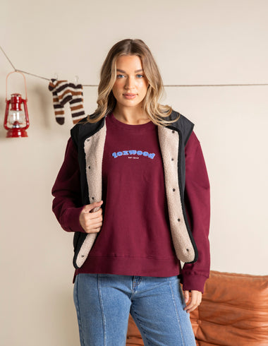 Foxwood Alberta Vest - Black with cream lining