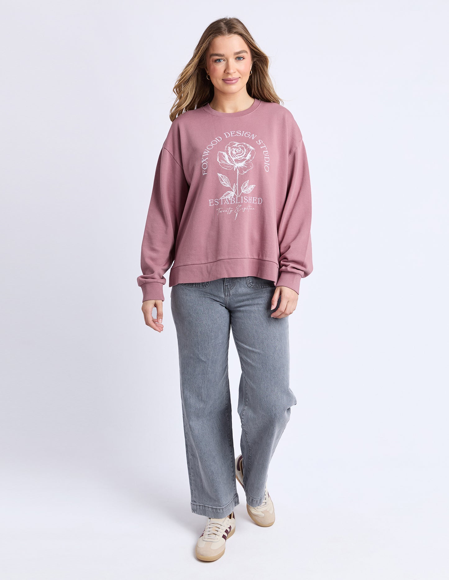 Foxwood Established Rose Crew Dusty Rose