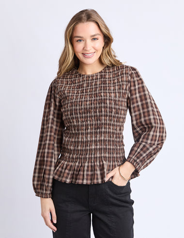 Coco Check Top from Foxwood