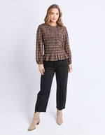 Coco Check Top from Foxwood