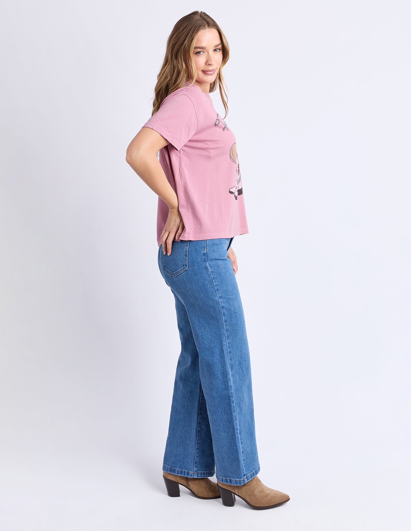 Bandit Tee from Foxwood in Rosewood Pink