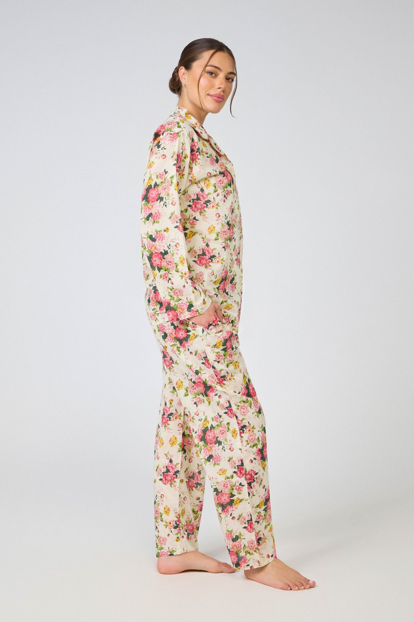 Long Sleeve Cotton Pajama Set - Arabella MD-751F3