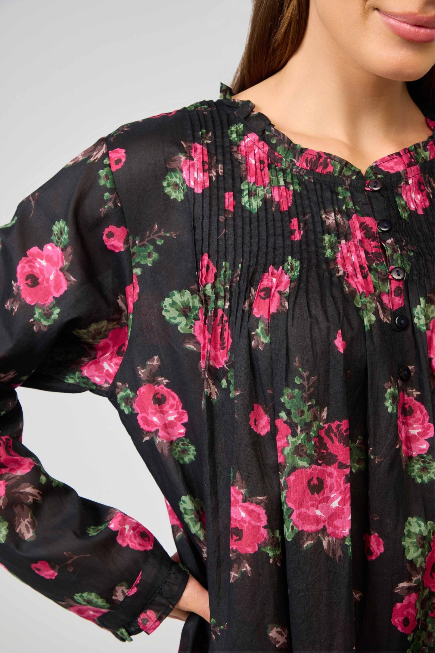 Long Sleeve Cotton Nightie - Arabella MD-757P4