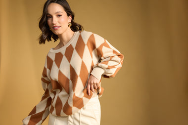 Casablanca Lurex Jumper - Sand/Dune