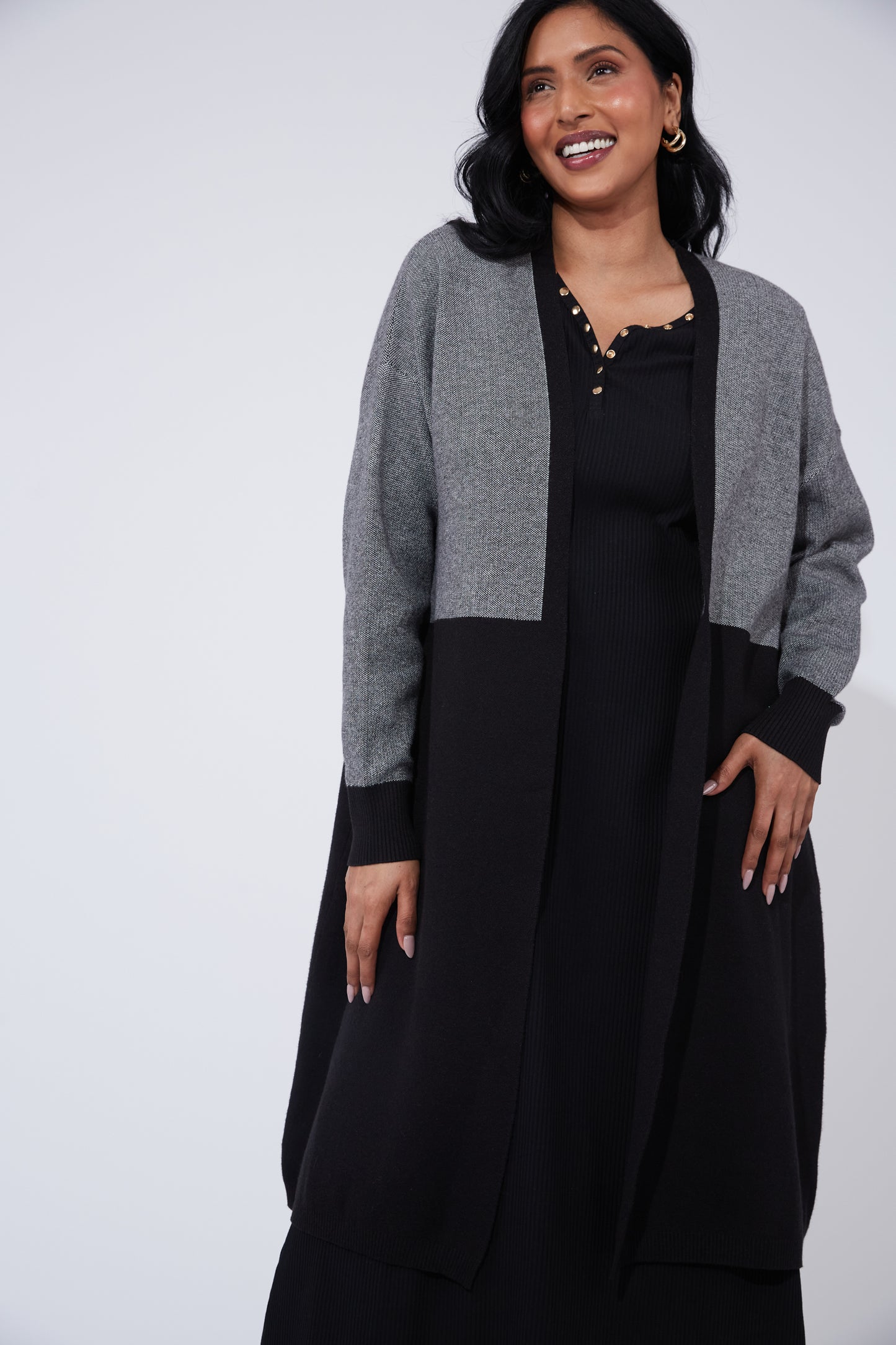 Cyprus Cardigan - White/Kohl