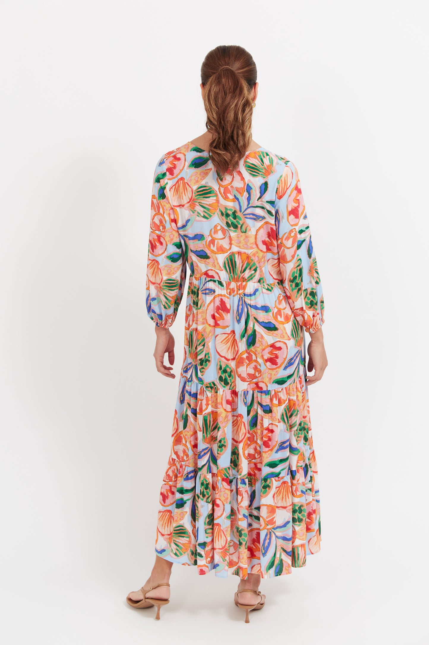 Baja Button Maxi Dress - Tide