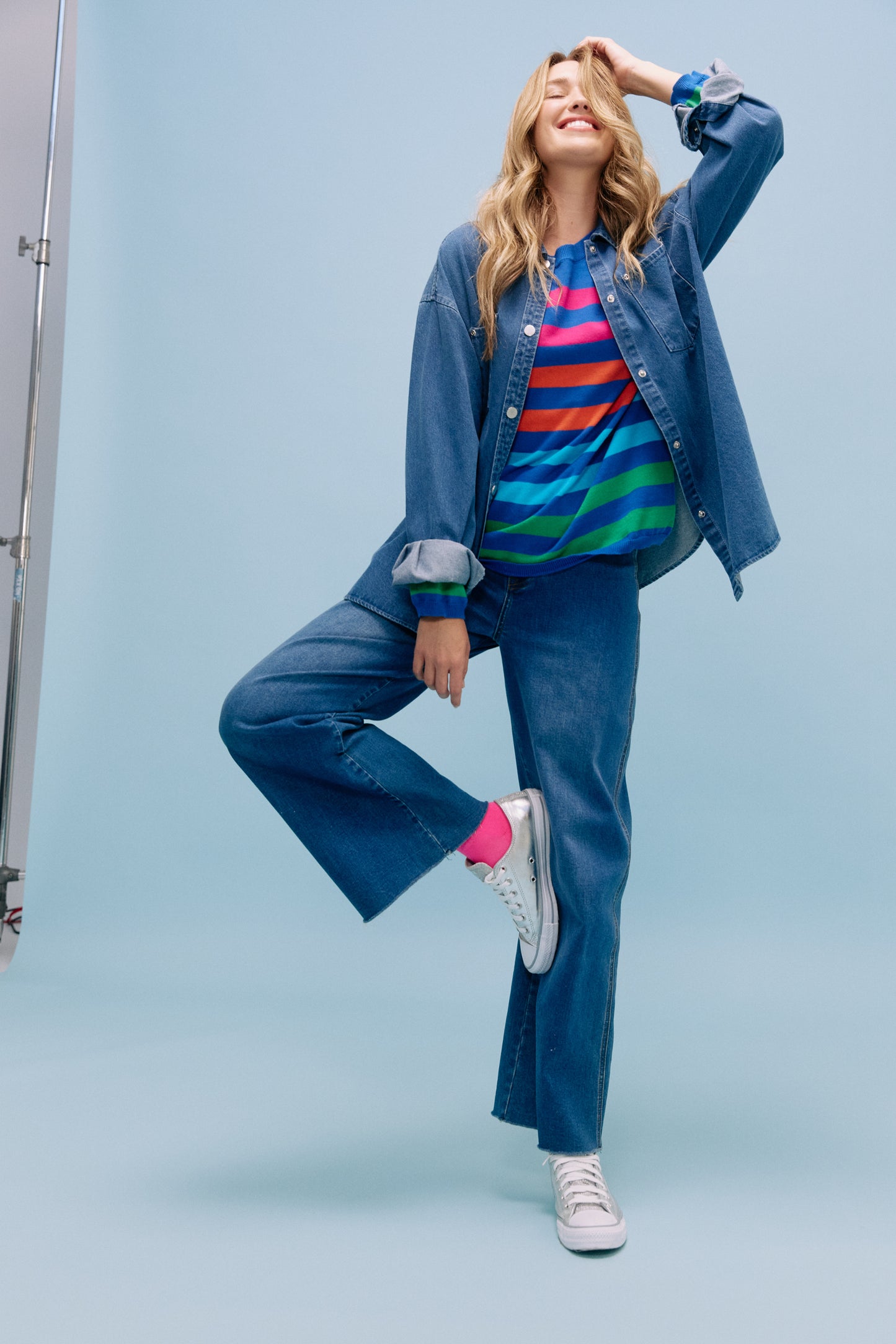 Vermont Stripe Jumper from The Haven Co - Cobalt