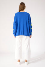 Vermont Star V Neck Jumper from The Haven Co - Cobalt