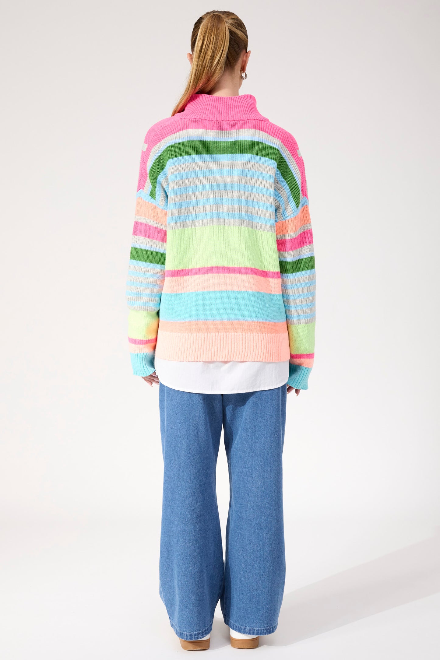 Alaska Stripe Jumper from The Haven Co - Neon