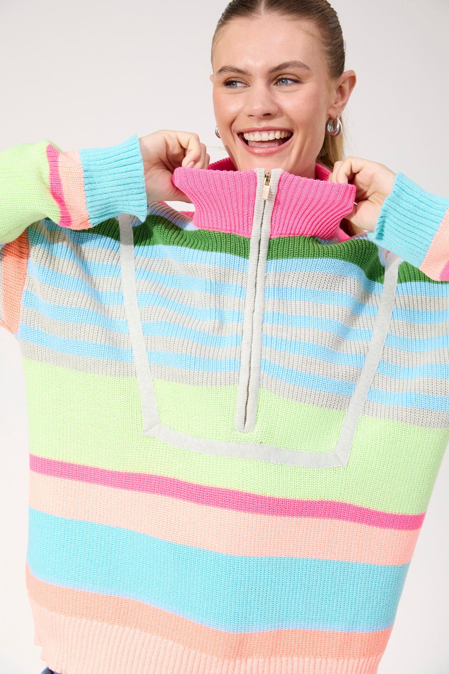 Alaska Stripe Jumper from The Haven Co - Neon