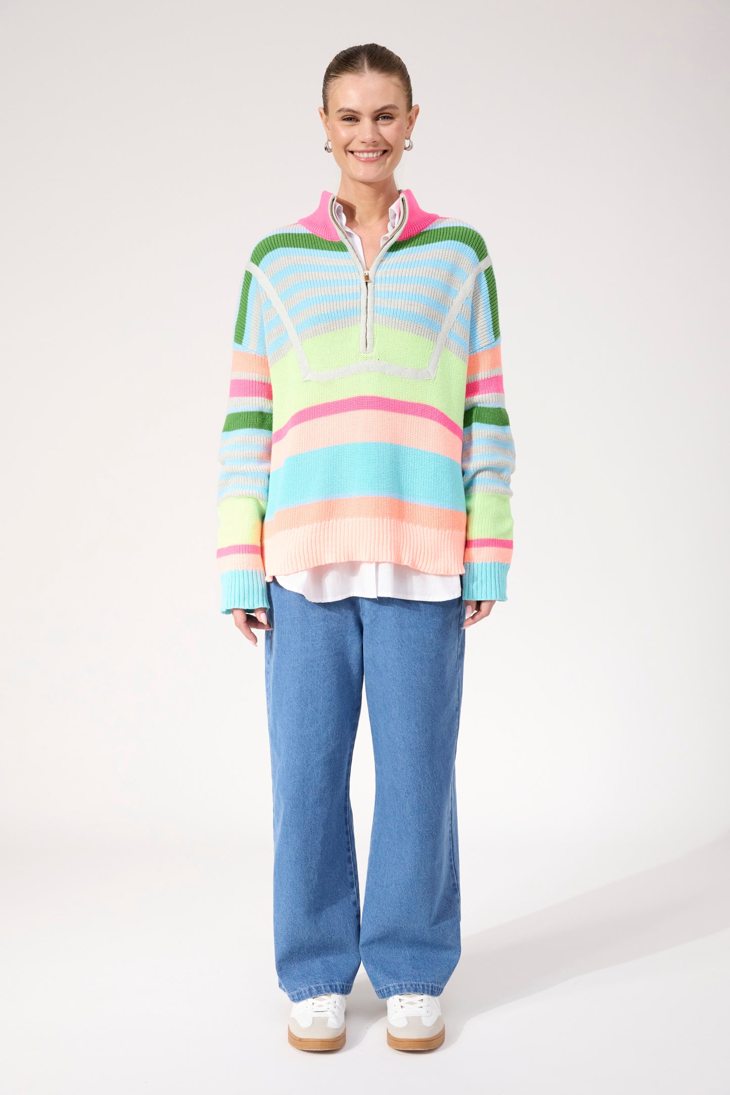 Alaska Stripe Jumper from The Haven Co - Neon