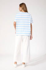 Columbus Stripe T-shirt from The Haven Co - Baby blue