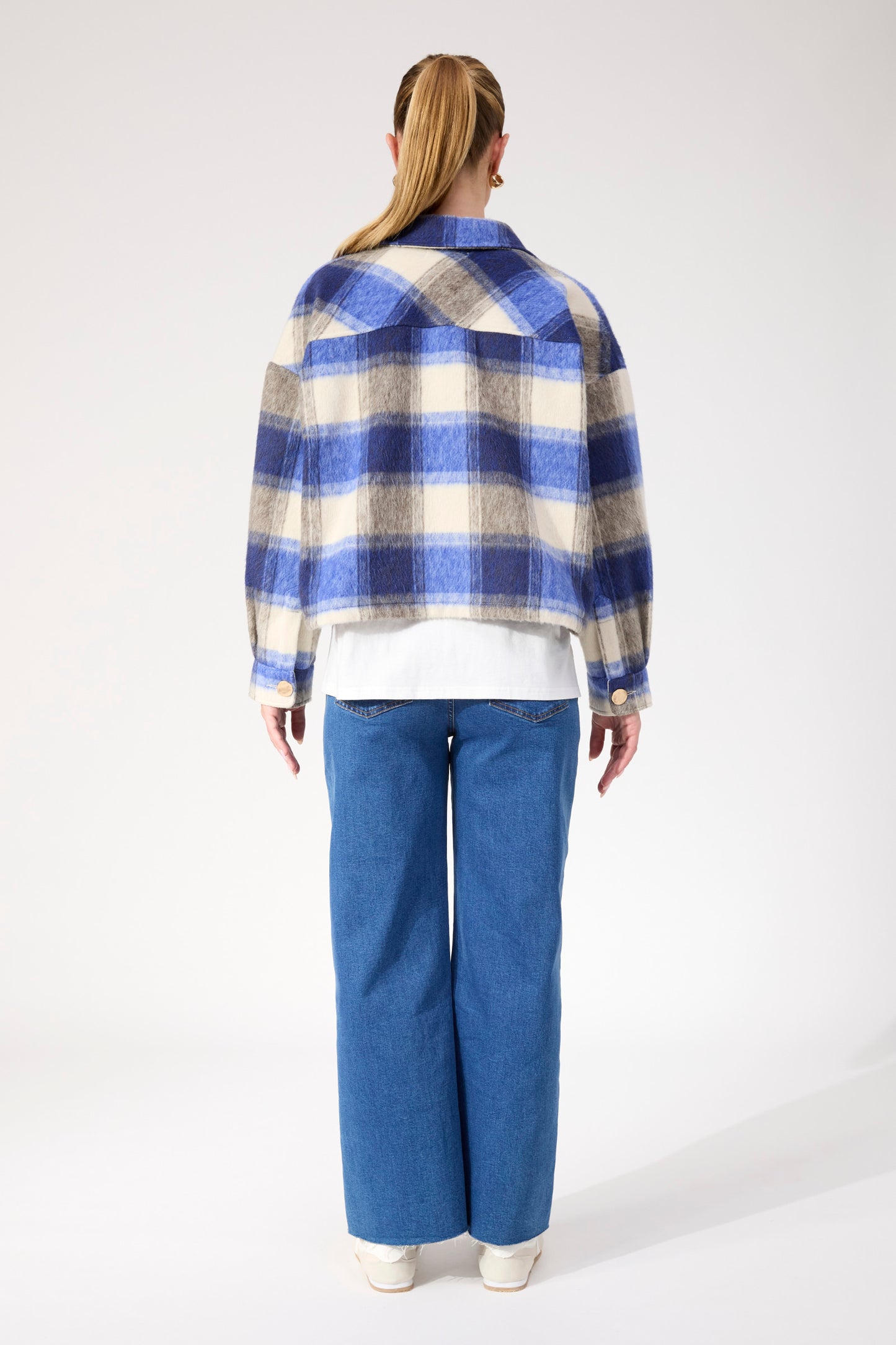 Fargo Cropped Jacket from The Haven Co - Blue