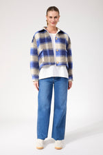 Fargo Cropped Jacket from The Haven Co - Blue