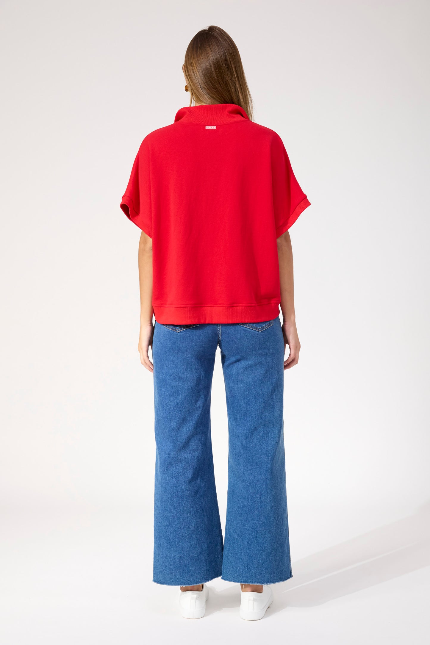 Boston Crop Sweat Top from The Haven Co - Red