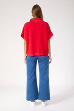 Boston Crop Sweat Top from The Haven Co - Red