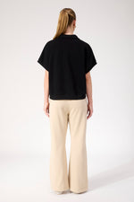 Boston Crop Sweat Top from The Haven Co - Black