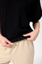 Boston Crop Sweat Top from The Haven Co - Black