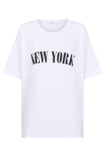 Boston Logo T-shirt from The Haven Co - New York White Tee