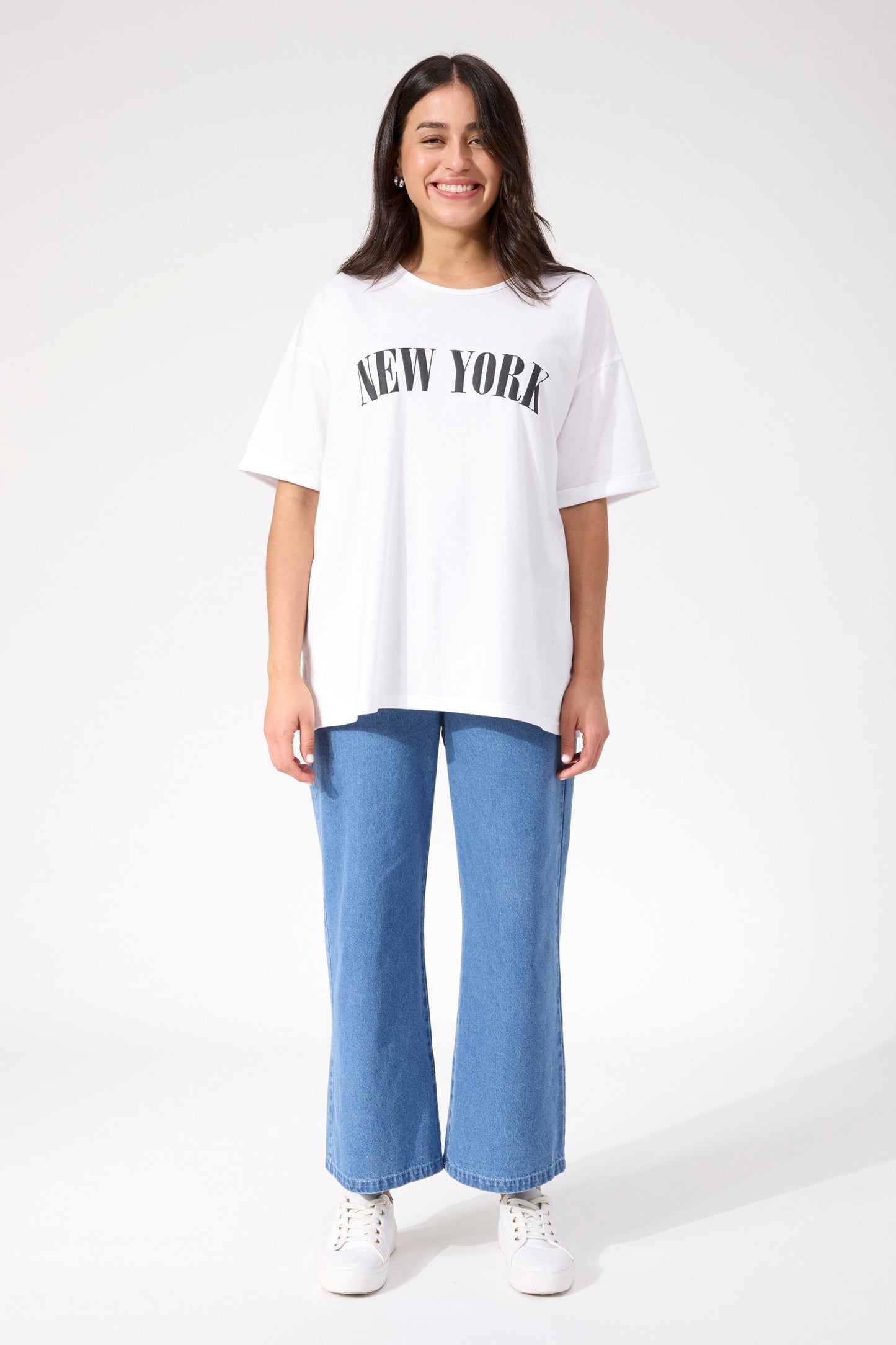 Boston Logo T-shirt from The Haven Co - New York White Tee