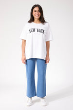 Boston Logo T-shirt from The Haven Co - New York White Tee