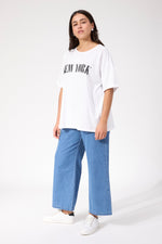 Boston Logo T-shirt from The Haven Co - New York White Tee