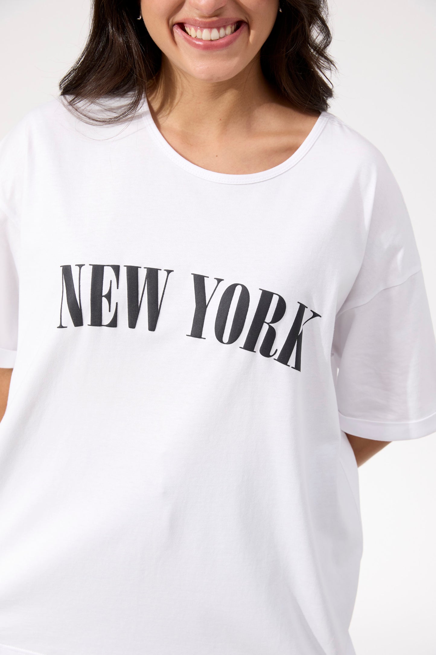 Boston Logo T-shirt from The Haven Co - New York White Tee