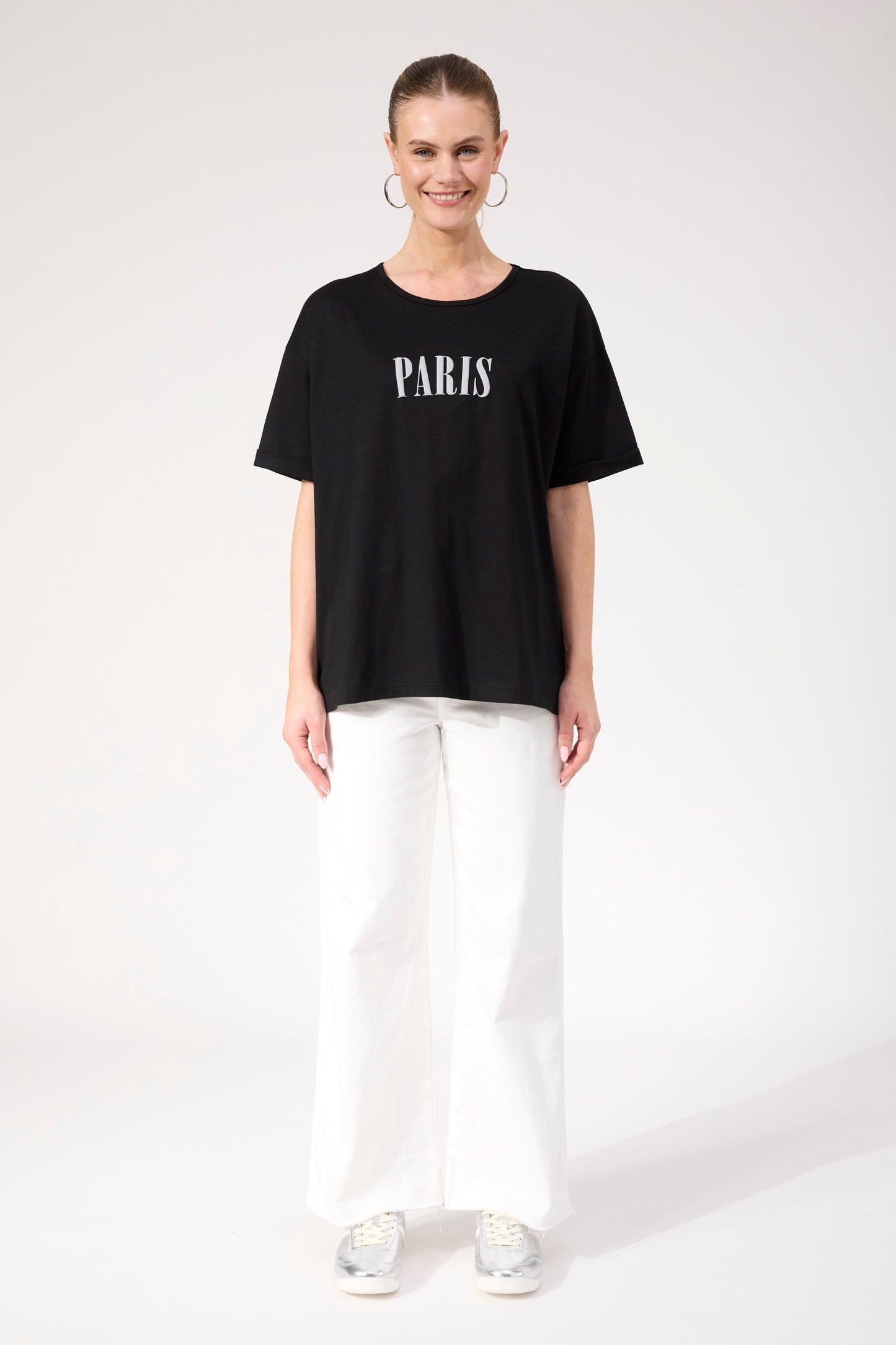 Boston Logo T-shirt from The Haven Co - Black Paris Tee
