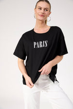 Boston Logo T-shirt from The Haven Co - Black Paris Tee