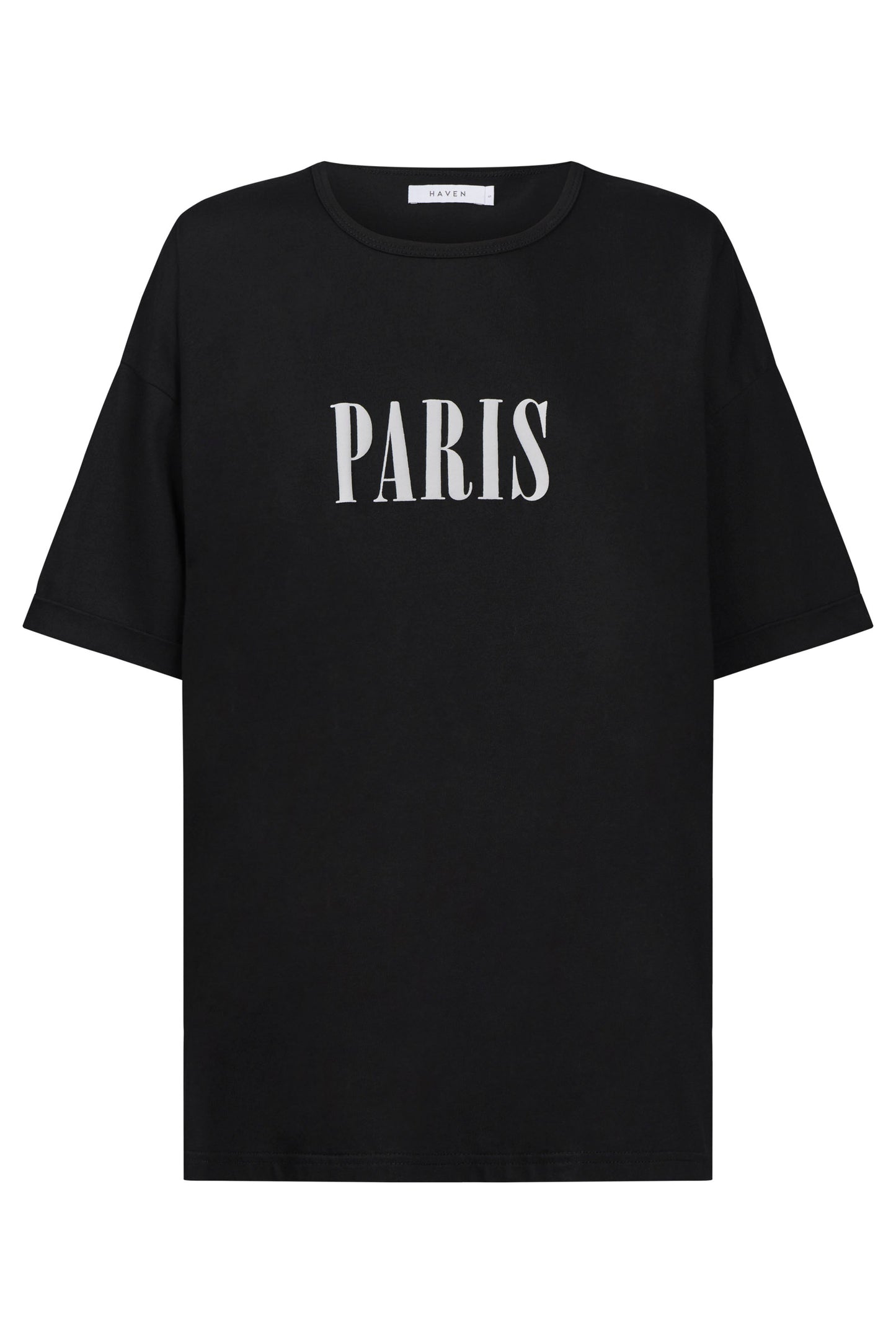 Boston Logo T-shirt from The Haven Co - Black Paris Tee