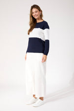 Savoie Stripe Jumper from The Haven Co -Navy Stripe