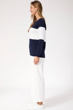 Savoie Stripe Jumper from The Haven Co -Navy Stripe