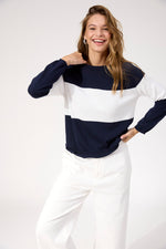Savoie Stripe Jumper from The Haven Co -Navy Stripe