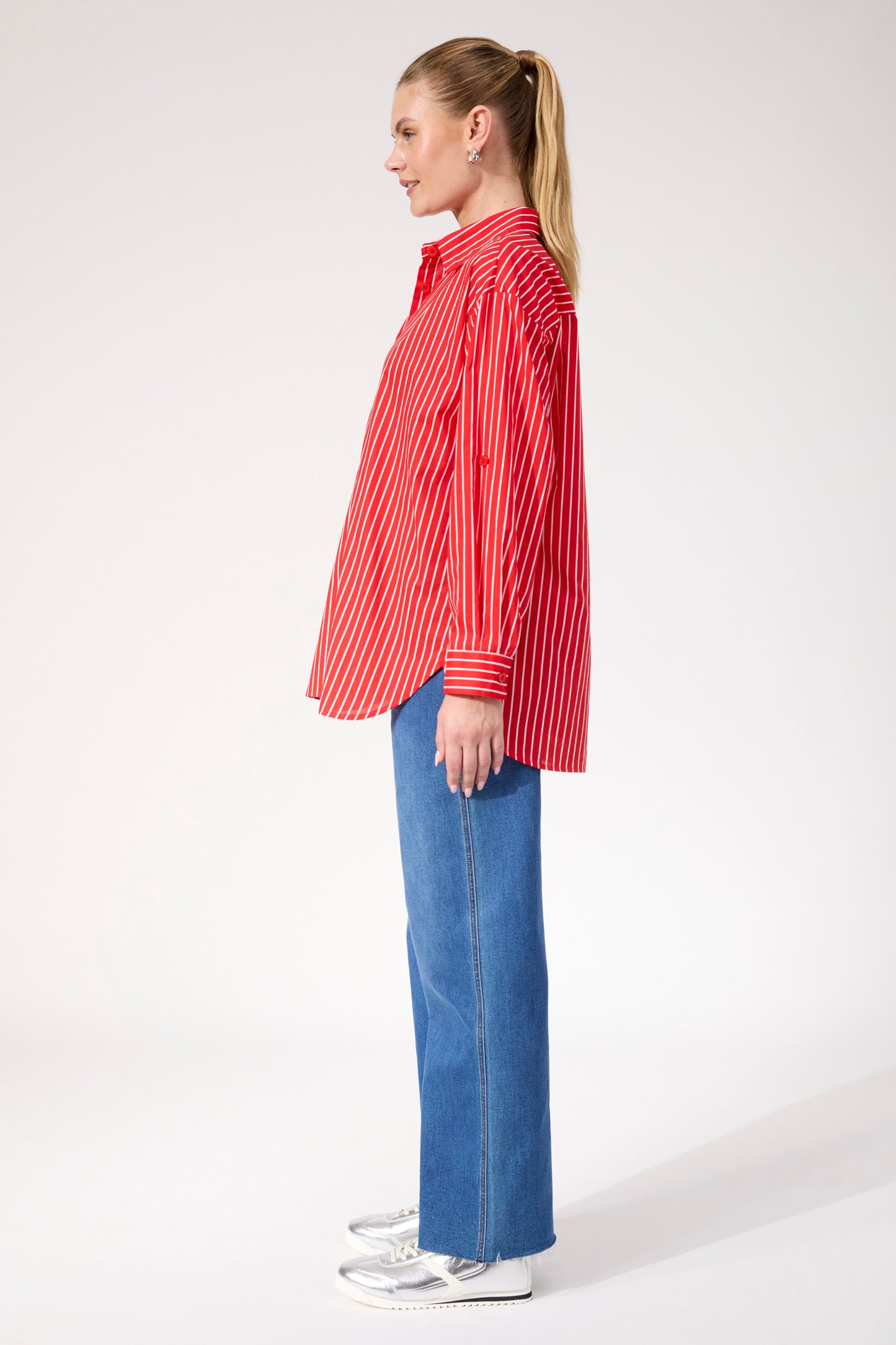 Fairbanks Stripe Shirt from The Haven Co - Red
