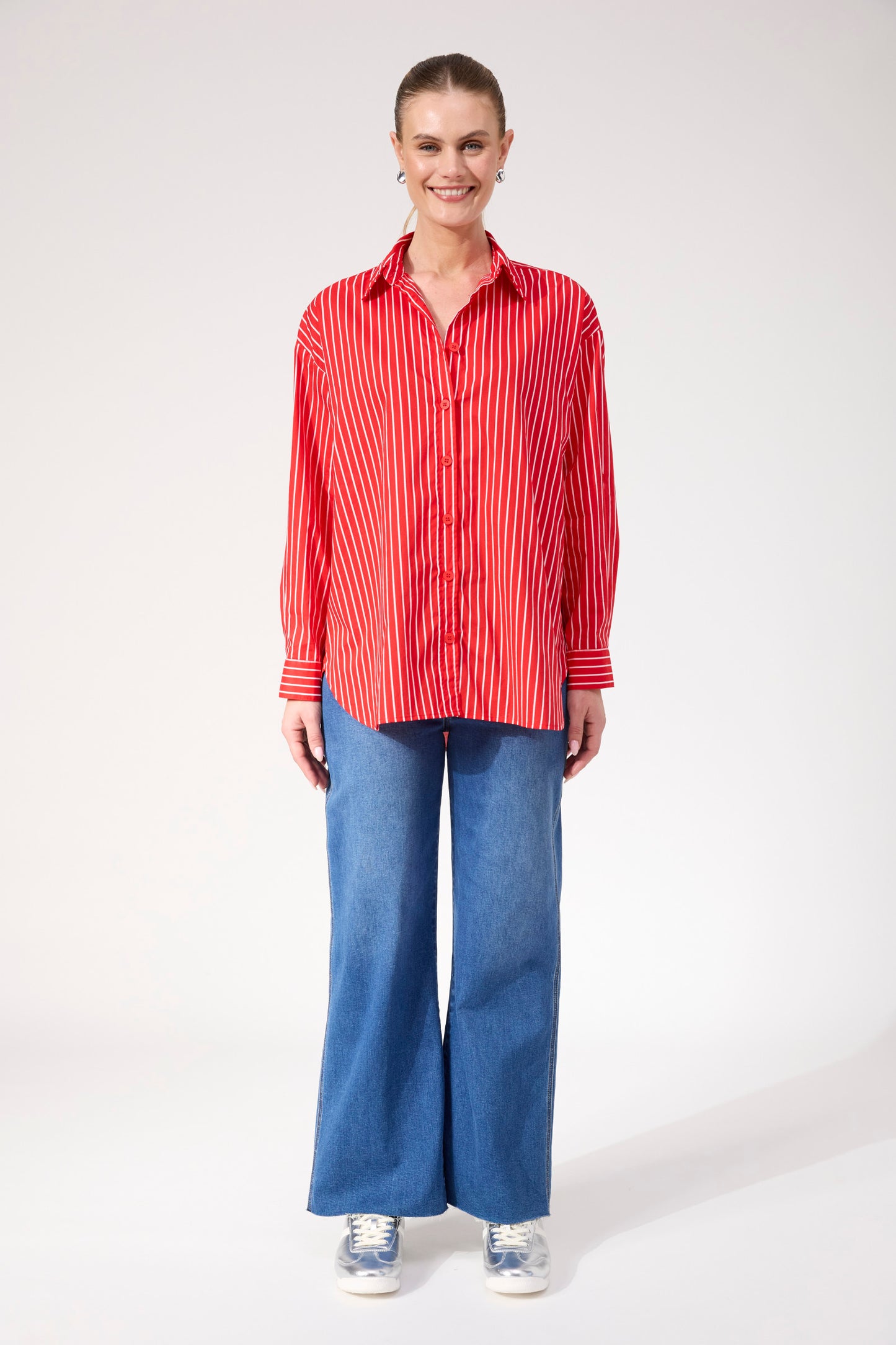 Fairbanks Stripe Shirt from The Haven Co - Red