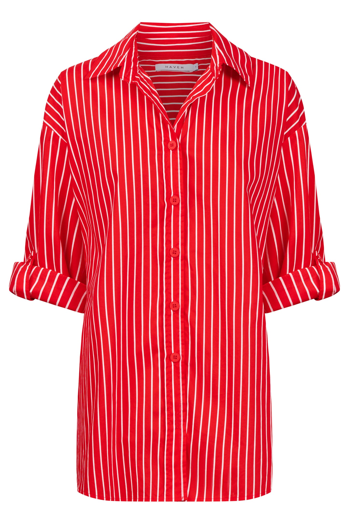 Fairbanks Stripe Shirt from The Haven Co - Red