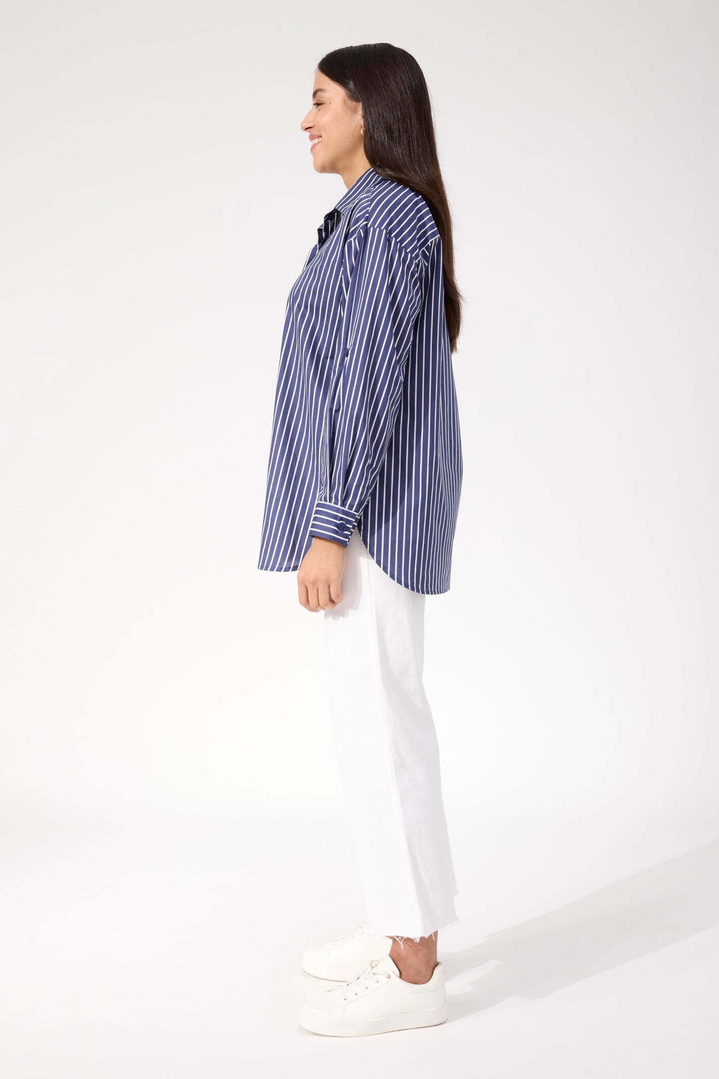 Fairbanks Stripe Shirt from The Haven Co - Navy