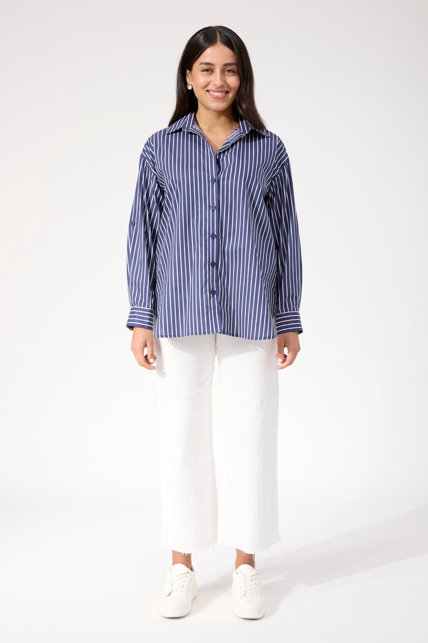 Fairbanks Stripe Shirt from The Haven Co - Navy
