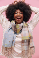 Columbus Spot Scarf - Baby Blue