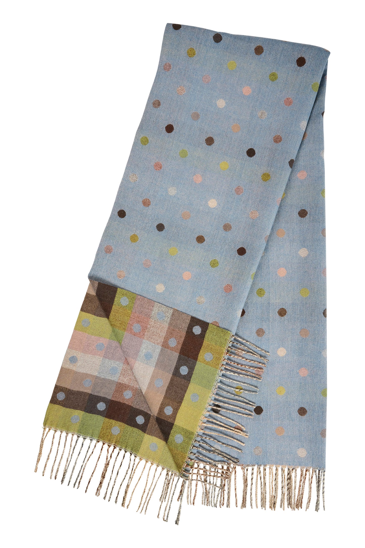 Columbus Spot Scarf - Baby Blue
