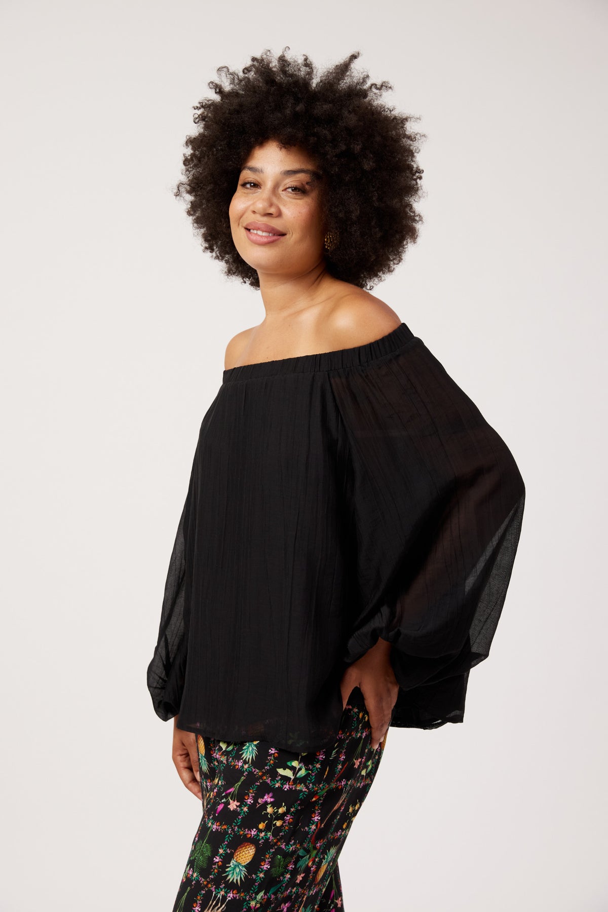 Kenya Off Shoulder Top from The Haven Co - Black