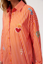 Mykonos Embroidered Shirt - Pink