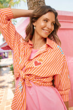 Mykonos Embroidered Shirt - Pink