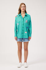 Mykonos Embroidered Shirt - Green