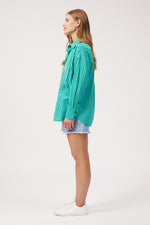 Mykonos Embroidered Shirt - Green
