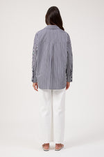 Mykonos Embroidered Shirt - Navy